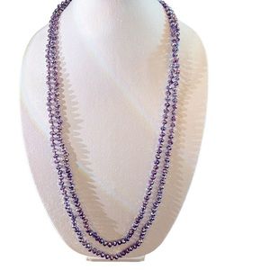 New Australian purple crystal necklace